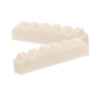 Hemobllo 2 Pezzi Noce Di Osso Di Manzo ponte per chitarra d'epoca parti del ponte per chitarra acoustic guitar neck slot parts dado in osso vuoto Beige