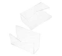 Hemobllo 2 Pezzi Organizzatore Postale da Scrivania in Acrilico Trasparente Porta Lettere e Cartoline Compatto per Casa e Ufficio Supporto per Biglietti d Auguri e Documenti