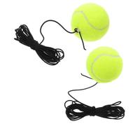 Hemobllo 2 Pezzi Palla da Tennis Elastica con Corda per Allenamento Singolo, Alta Stabilità e Miglioramento della Flessibilità, Materiale in Fibra Chimica, per Principianti e Allenamento