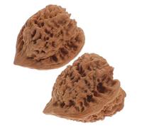 Hemobllo 2 pezzi Palle da Relax Mani in Noce Antistress per Fisioterapia e Rilassamento Muscolare Palle Antistress Portatili per Esercizi di Mobilità e Stimolazione dei Energetici