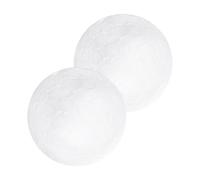 Hemobllo 2 Pezzi Palline Polistirene Bianche per Lavoretti Creativi Sfere Solide Polistirene per Progetti Scolastici e Realizzazione Pupazzi Facili da Dipingere e Decorare
