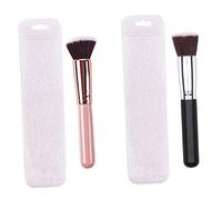 Hemobllo 2 pezzi Pennelli Flat Head in Rayon per Fondotinta e Accessori Cosmetici Femminili per Base Liscia e Applicazione Uniforme
