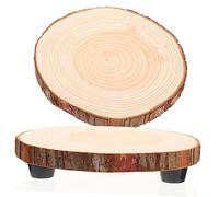Hemobllo 2 Pezzi per Vasi in Legno Naturale Dischi per Fioriere Come Decorazione e Ufficio per Appassionati