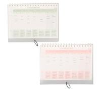 Hemobllo 2 pezzi Planner Settimanale Studenti Verde e Blu Organizer Autodisciplina e Gestione Agenda Settimanale Scrivania Senza Data Quaderno Pianificazione Obiettivi e Lista To Do