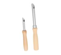 Hemobllo 2 Pezzi Puncher per Cannuccia con Manico in Legno Forbice per Tappi Bicchieri Preciso e Robusto per Coperchi Limonaia Portatile e Leggero per Uso e Professionale