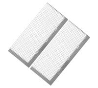 Hemobllo 2 Pezzi Righello per Pittura Diamante in Acciaio Inossidabile Argento con Struttura a Rete e 1020 Griglie Vuote per Progetti Fai da Te e Artigianato Creativo