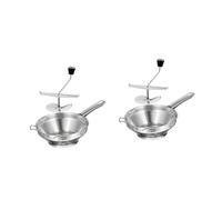 Hemobllo 2 Pezzi Schiacciapatate Manuale Acciaio Inossidabile con Manico Antiscivolo Utensile per Purè di Patate Verdure e Frutta Strumento da Cucina Multifunzionale