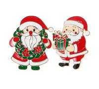 Hemobllo 2 Pezzi Spilla Natale, Christmas Brooch Pin in Lega, Compatta, da Indossare e Portare Sé, per Celebrazioni e Uso Quotidiano, per Mamme e Fidanzate