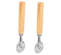 Hemobllo 2 pezzi Tagliapasta in Lega con Rotella Manico lungo Utensile da Forno per Biscotti Pasta e Pizza Resistente e Sicuro per Cucina Casalinga