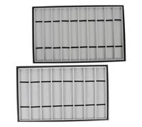 Hemobllo 2 pezzi Vassoio Porta Cinturini Orologi Elegante Supporto Rettangolare con Protezione Antigraffio per Esposizione e Conservazione Polsiere