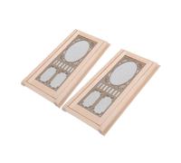 Hemobllo 2 Scale Dollhouse Craft Sturdy Screen Double Doors For DIY Decoration Compatible With Modern And Classical Dollhouses