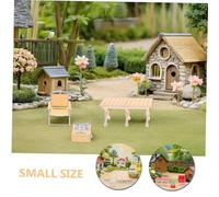 Hemobllo 2 Set Accessori Barbecue e Picnic per Casa delle Bambole Gioco di Ruolo per Sedie Pieghevoli e Fornello Gas Decorazione Micro Paesaggio Giardino Fatato