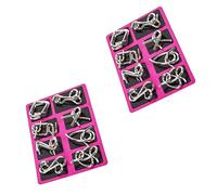 Hemobllo 2 Set Puzzle di Interblocco in Filo Portatile per Ragazzi e Ragazze Regalo Educativo Migliora la Concentrazione e l'Attenzione