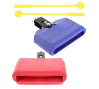Hemobllo 2 Set Set di Accessori per Batteria Blocco Jam e Bacchette Mini in Plastica e Metallo, Suono Chiaro e Naturale, Affidabile per Principianti