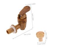 Hemobllo 2 set Tappi e Rubinetti in Plastica per Botti di Vino Accessori Ermetici per Botti di Quercia Ricambio Bianco Rosso e Uva Design Retrò Resistente e Funzionale