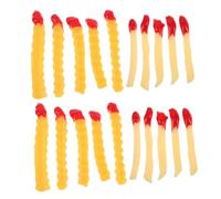 Hemobllo 20 Patatine Simulate con Ketchup Modelli Realistici Cibo Artificiale per Decorazioni Tavolo Giochi Ruolo Prop Fotografia