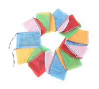 Hemobllo 20 Pezzi Bandiere di Preghiera Tibetane Tradizionale, Colorati per Decorazioni da Esterno e Interno, per Luoghi di Culto e Meditazione