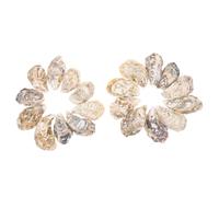 Hemobllo 20 Pezzi Conchiglie Decorative Piatte Beige Pronte per Lavoretti e | Texture Uniche e Forme Piatte, Leggere Differenze Cromatiche, per Scuola e Matrimoni a Tema Spiaggia