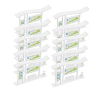 Hemobllo 20 Pezzi Miniatura Fermata Autobus in Plastica Resistente per Diorami e Layout Dollhouse Decorazione Realistica per Stazioni Ferroviarie e Scenari Urbani