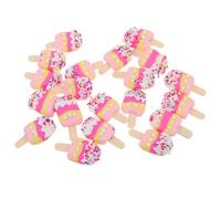 Hemobllo 20 pezzi Miniature Ice Cabochons in Polymer Clay Colorati e Leggeri Accessori per Realizzazione Fermagli Ciondoli per Braccialetti e Scrapbooking Decorazioni Kawaii per