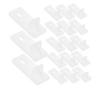 Hemobllo 20 pezzi Pioli Supporto Mensola in Plastica con Clip Bloccaggio Regolabile per Mobili Cucina Compatibili con Compensato Truciolato e