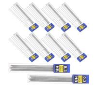 Hemobllo 20 Scatole Mine per Matita Automatica in Resina Nera 0,5mm Hb | Scatola Rigida Coperchio Blu, Ricariche da 0,3mm e 2b, per Disegno Tecnico e Ufficio