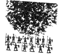 Hemobllo 200 Soldatini Miniature Cavalieri Modellini in Grigia per Scene Militari e Decorazioni Dettagliate Realistiche