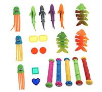 Hemobllo 21 Pezzi Giocattoli da Immersione per Giochi da Piscina Estivi Resistenti al Sole Pesci e Tesori Affondanti per Allenamento Subacqueo e Divertimento all Aperto