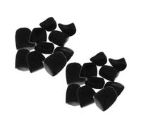 Hemobllo 24 Pezzi Copertura Microfono in Spugna Nera Riduzione Rumore e Protezione Ambiente per Microfoni a Mano e Headset Adatta a Eventi Musicali e Registrazioni in Studio