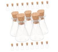 Hemobllo 24 pezzi Mini Bottiglie Trasparente con Tappo in Sughero Vasetti per Decorazioni Conserve e Barattoli Te per Bomboniere e Craft