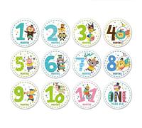 Hemobllo 24pezzi Adesivi Per Del Stickers Mensili e Abilità Adorabili Per e Del