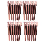 Hemobllo 24pezzi Clip per Capelli in Acciaio Inox Design Becco d Anatra Rosa Oro Resistenti e Leggere per Styling Professionale e Uso Domestico per Sezionare e Tenere Saldamente Ogni Tipo