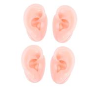 Hemobllo 2paia Modelli Di Orecchie in Silicone Realistici Stampo Morbido e Durevole Per Esposizione Gioielli Pratica Pulizia Orecchie e Formazione Agopuntura
