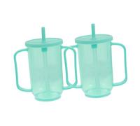 Hemobllo 2pezzi Bicchiere Con Beccuccio Per Adulti Bicchiere Anti-rovesciamento Per Anziani Con Coperchio e Per Bere Per Dietetica Liquida Per Anziani Disabili e Pazienti Costretti Letto