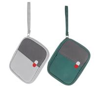 Hemobllo 2pezzi Borsa per Medicinali Portatile in Oxford Borsa Multiuso per Medicinali da Viaggio Lavoro Escursionismo Campeggio Pronto Soccorso per Auto