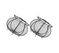 Hemobllo 2pezzi Cestini Portauova in Filo Da Cestino in Metallo Per Uova Fresche Su Piano Organizer Cucina Con Manico Nero