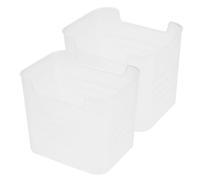 Hemobllo 2pezzi Contenitori per Frigorifero Laterali Trasparenti Organizer Salvaspazio per Cibo Verdura e Frutta Scatole di Immagazzinaggio Ermetiche per Casa e Congelatore Supporto