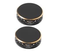 Hemobllo 2pezzi Copertura per Bruciatori per Fornelli Gas Distributore di Calore Resistente al Calore Coperchio del Tappo della Fiamma Design Incorporato di Cappucci per Bruciatori Adatto