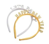 Hemobllo 2pezzi Fascia per Capelli di Capodanno Fascia per Capelli Accessori per Fasce Materiale Resistente Design Parole Festa di Capodanno