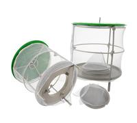 Hemobllo 2pezzi Gabbia Trappola Sospesa Per Mosche Con Copertura Antipioggia Rete Insetti Resistente in Tessuto Mesh Per Uso Esterno e Interno Cattura Per Ristoranti e Spazi Pubbli