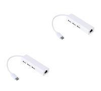 Hemobllo 2pezzi Hub Ethernet Type-c con Porte USB Adattatore Rete per Smartphone e Computer Connessione Stabile e Veloce per Gioco e Trasferimento Dati Compatibile con Plus Note