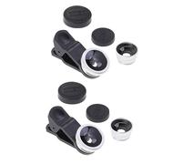 Hemobllo 2pezzi Obiettivo Per Smartphone Lente Grandangolare Super Wide Angle Lente Macro e Fisheye Con Clip Per Fotocamera Mobile Compatibile Con e Altri Modelli Argento