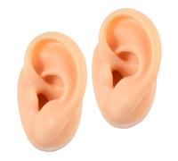 Hemobllo 2pezzi Orecchio in Silicone Orecchio Finto Pratica Piercing Corpo in Silicone Parte Piercing Visualizzazione Piattaforma Realistico