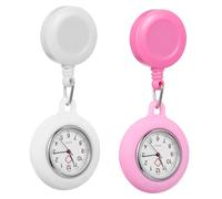 Hemobllo 2pezzi Orologio Da Con Clip Retrattile Orologio Professionale Per Medici e e Design Pratico e Compatto Preciso e Conveniente Per Lavoro Clinico