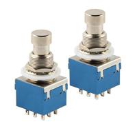 Hemobllo 2pezzi Pedale per Chitarra in Metallo Pulsante Footswitch True Bypass Commutatore Pedale per Effetti Chitarra Elettrica Stomp Switch Intercambiabile per Pedali