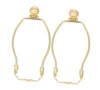 Hemobllo 2pezzi Portalampada Ad Arpa in Placcata Montatura Corno Supporto Per Paralume Accessorio Per Paralume Elegante e Durevole e Ufficio