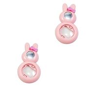 Hemobllo 2pezzi Specchio Per Selfie Cartoon Per Macchine Istantanee Mini Design Elegante e Facile Da Installare Ottimo Per Autoscatto e Foto Di Gruppo Colore Rosa Compatibile Con Fotocamere