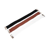 Hemobllo 3 Cinture Elastiche Larghe da Donna Intrecciato Nero Bianco e Cammello Cinture Elastiche in Vita per Abiti Taglie Forti Moda Casual e Lavoro per Uso Quotidiano e Feste