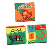 Hemobllo 3 Libri di Stoffa per Giocattoli Educativi Resistente e Lavabile Libri di Fiabe Tattili per lo Sviluppo Cognitivo di Forme e Colori Adatti a Ragazzo Ragazza e Primi Anni