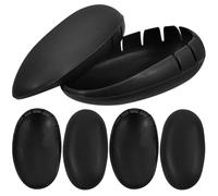 Hemobllo 3 Paia Copri Orecchie per Tinta Chioma in Silicone Nero, Sagoma | Protezione per Colorazione e Doccia, Design Portatile e Facile da Usare